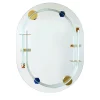 Essenza Oval Satin Glass Sculptural Mirror