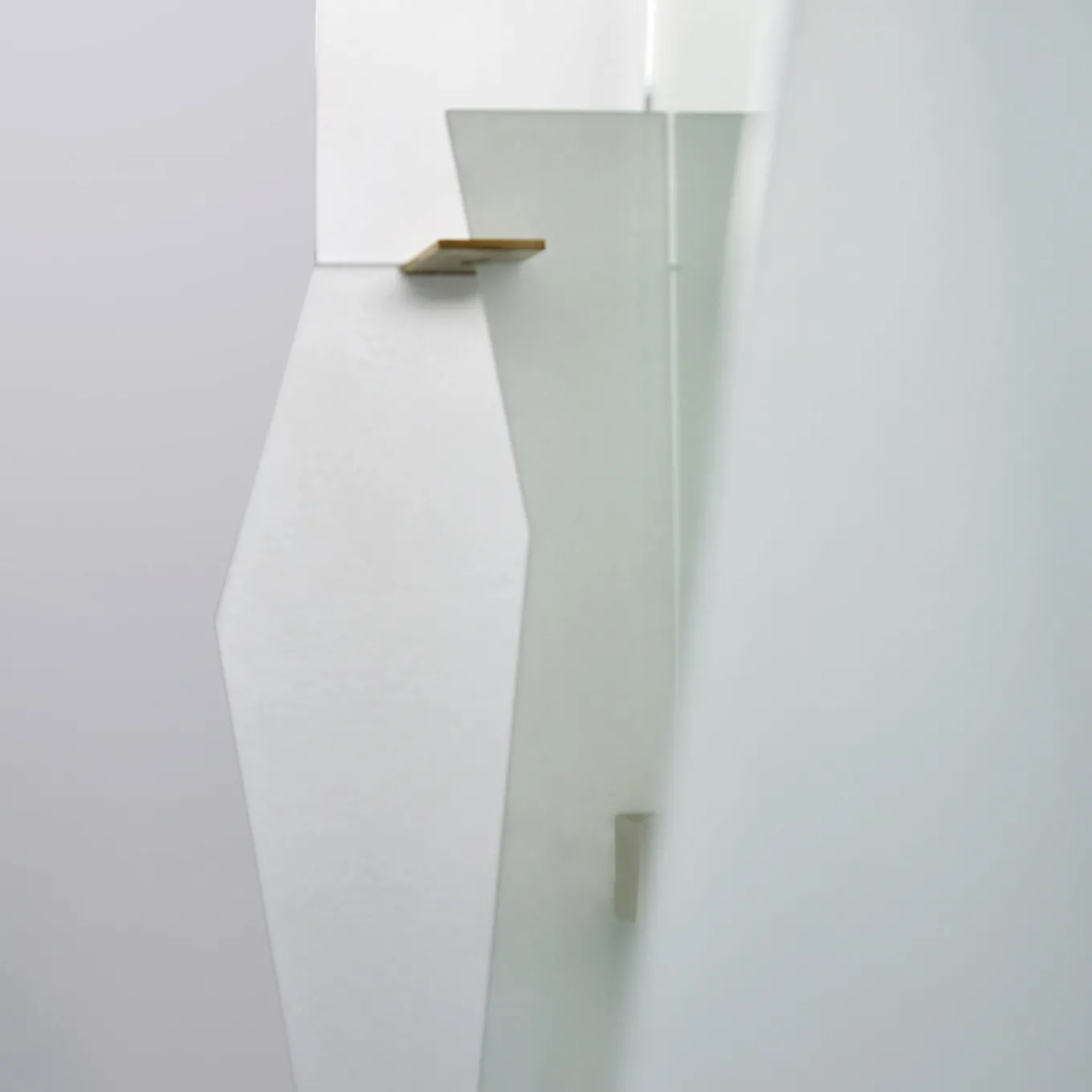 Essenza Oval Satin Glass Sculptural Mirror