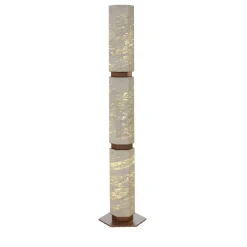 Eternal Hexagon Backlit Travertine Marble Floor Lamp by Bebo & Angel