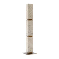 Eternal Square Backlit Travertine Marble Floor Lamp by Bebo & Angel