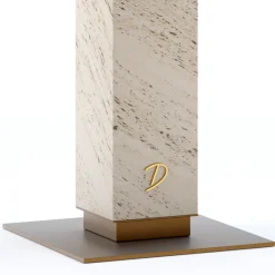 Eternal Square Backlit Travertine Marble Floor Lamp by Bebo & Angel