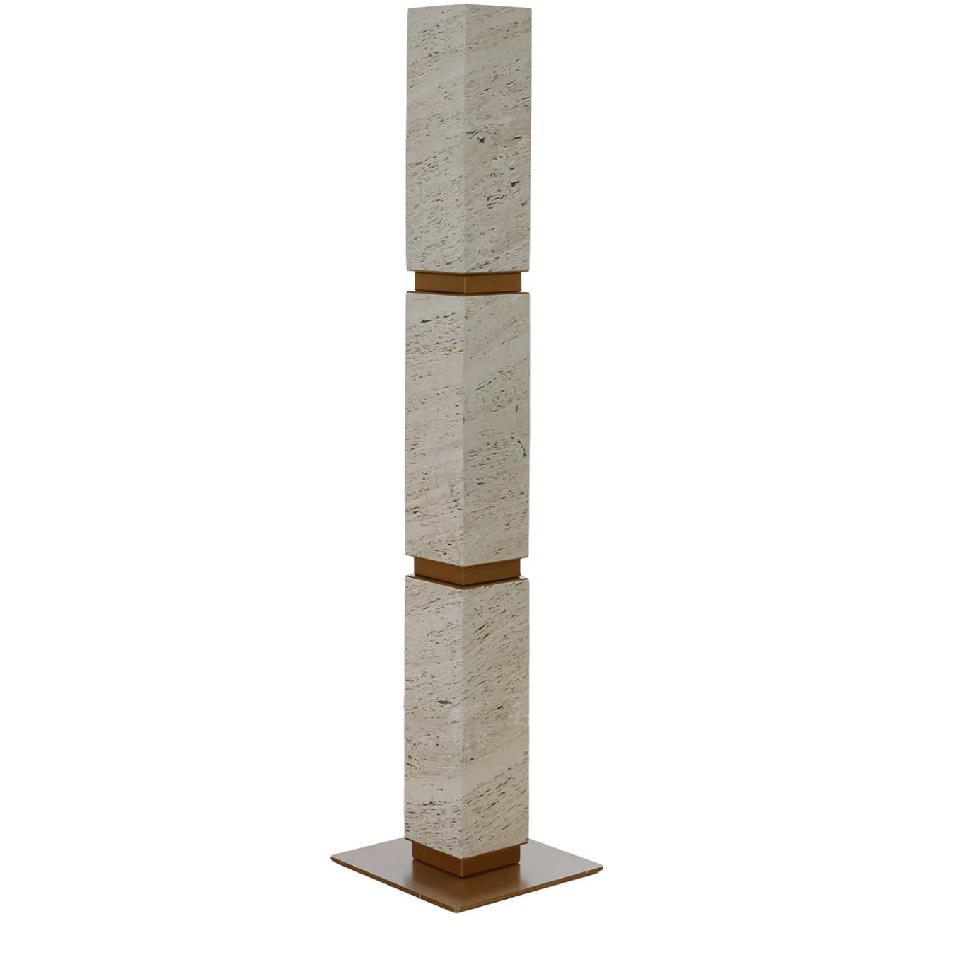 Eternal Square Backlit Travertine Marble Floor Lamp by Bebo & Angel