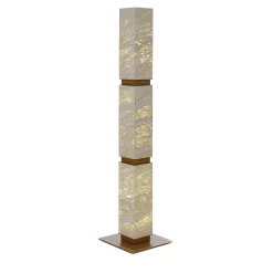 Eternal Square Backlit Travertine Marble Floor Lamp by Bebo & Angel