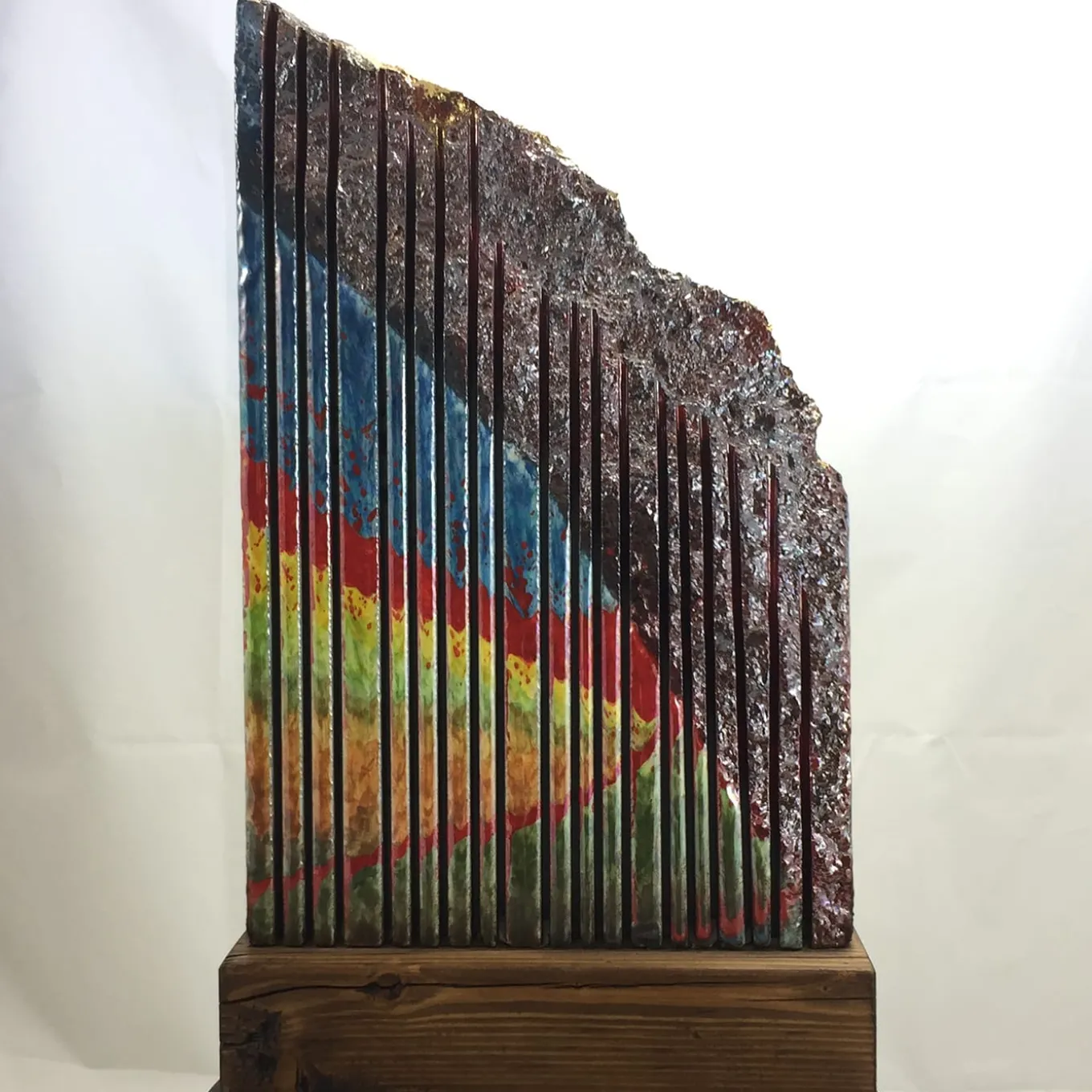 Etna Madre Majolica on Lava Stone #6