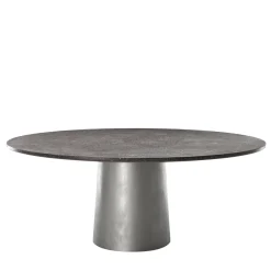 Etna Round Porphyry Outdoor Dining Table by Massimo Castagna