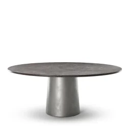 Etna Round Porphyry Outdoor Dining Table by Massimo Castagna