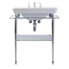 Etoile White Porcelain And Chrome Finish Console