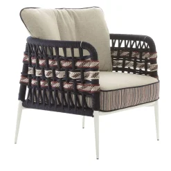 Eva Horizontal Ropes Outdoor Armchair by Antonio Marras