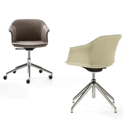 Eva Leather swivel chair