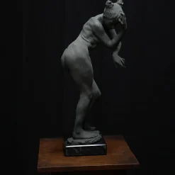 Ewe Dark Gray Resin Sculpture