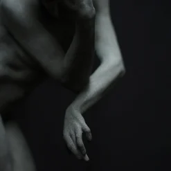 Ewe Dark Gray Resin Sculpture