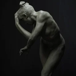 Ewe Light Grey Resin Sculpture