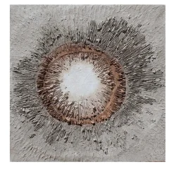 Expansion Textured Resin Painting in Dove Gray