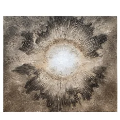 Expansion Textured Resin Painting in Black and White