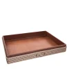 Extra-Large Rectangular Beige Tray with Rope Inserts