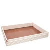 Extra-Large Rectangular Cream Tray with Rope Inserts
