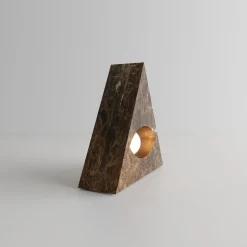 Eye Marble Sculpure Table Lamp by Sissy Daniele