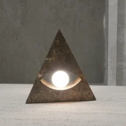 Eye Marble Sculpure Table Lamp by Sissy Daniele