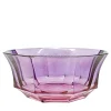 Faceted Pink-To-Purple Crystal Salad Bowl