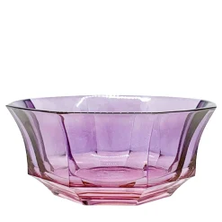Faceted Pink-To-Purple Crystal Salad Bowl