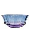 Faceted Purple-To-Blue Crystal Dessert Bowl