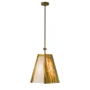 Fairy Pleated Fabric and Marble Pendant Lamp