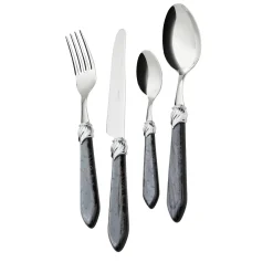Falabella 24-Piece Cutlery Set in Black with Box