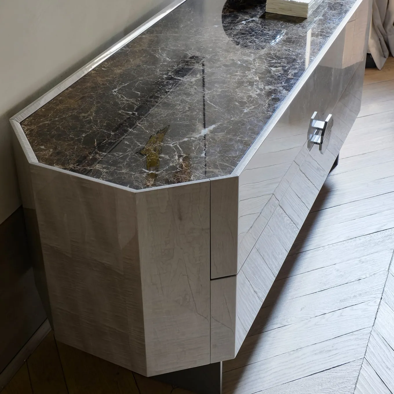 FB Collection Light Crystal Chest of 2 drawers