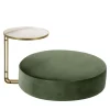 Febe Set of Green Pouf and Small Table