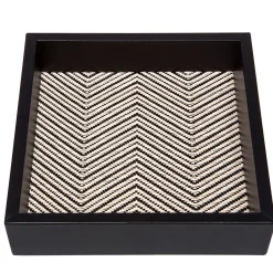 Febe Waxed Cotton Square Valet Tray Large