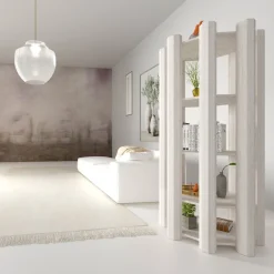 Federico Bookcase in White Marble By Sissy Daniele