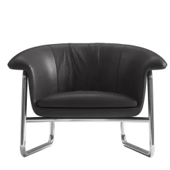 Fernanda Black leather armchair