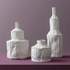 Fide Corteccia White Ceramic Bottle