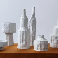 Fide Corteccia White Ceramic Bottle