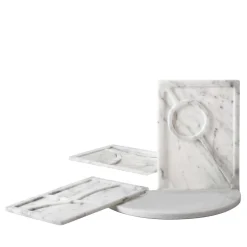 Fidia White Set of Trays and Chopping Board
