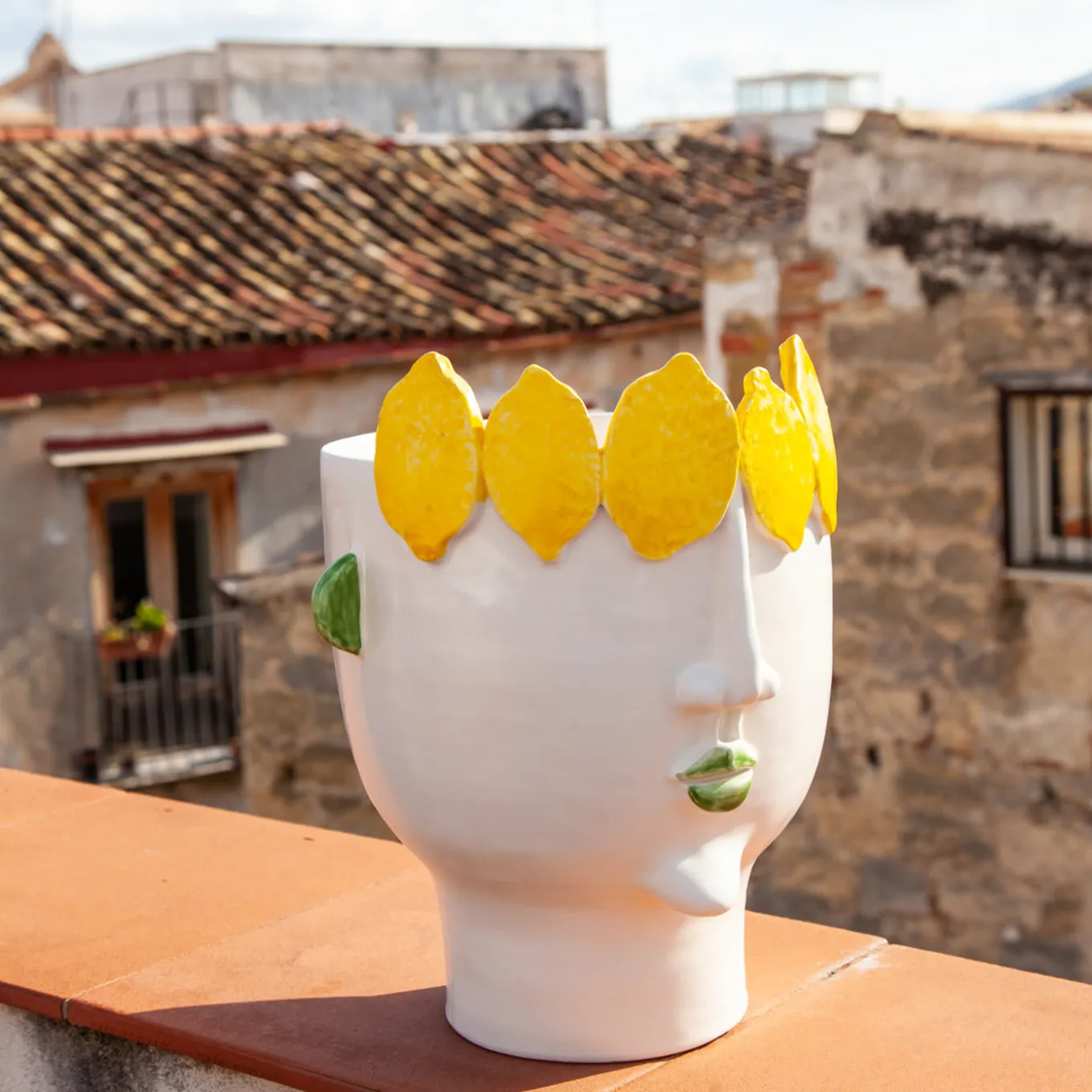 Filomena Street Vendor of Lemons Vase