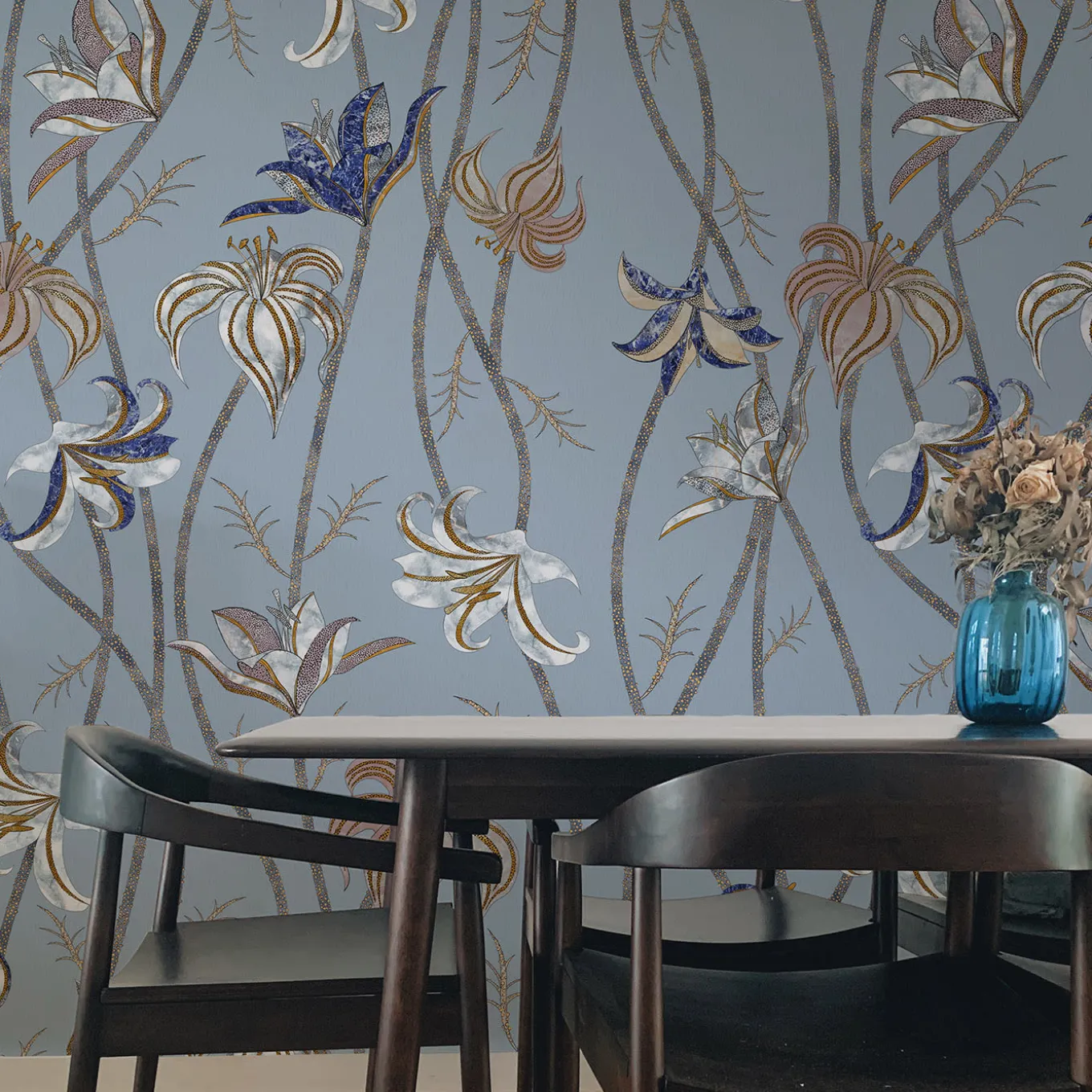 Fiori Azzurro Fiordaliso Wallpaper