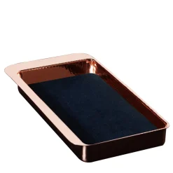 Firenze Rectangular Copper and Blue Empty Pocket Tray