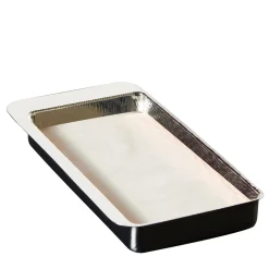 Firenze Rectangular Silver and Cream White Empty Pocket Tray
