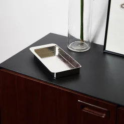 Firenze Rectangular Silver and Cream White Empty Pocket Tray