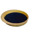 Firenze Round Gold and Blue Empty Pocket Tray