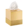 FIRENZE SQUARE TISSUE BOX - GOLD