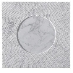 Firenze White Carrara Marble Q Plate