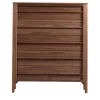 Five-Drawer Walnut Wood Dresser Modo10 Collection
