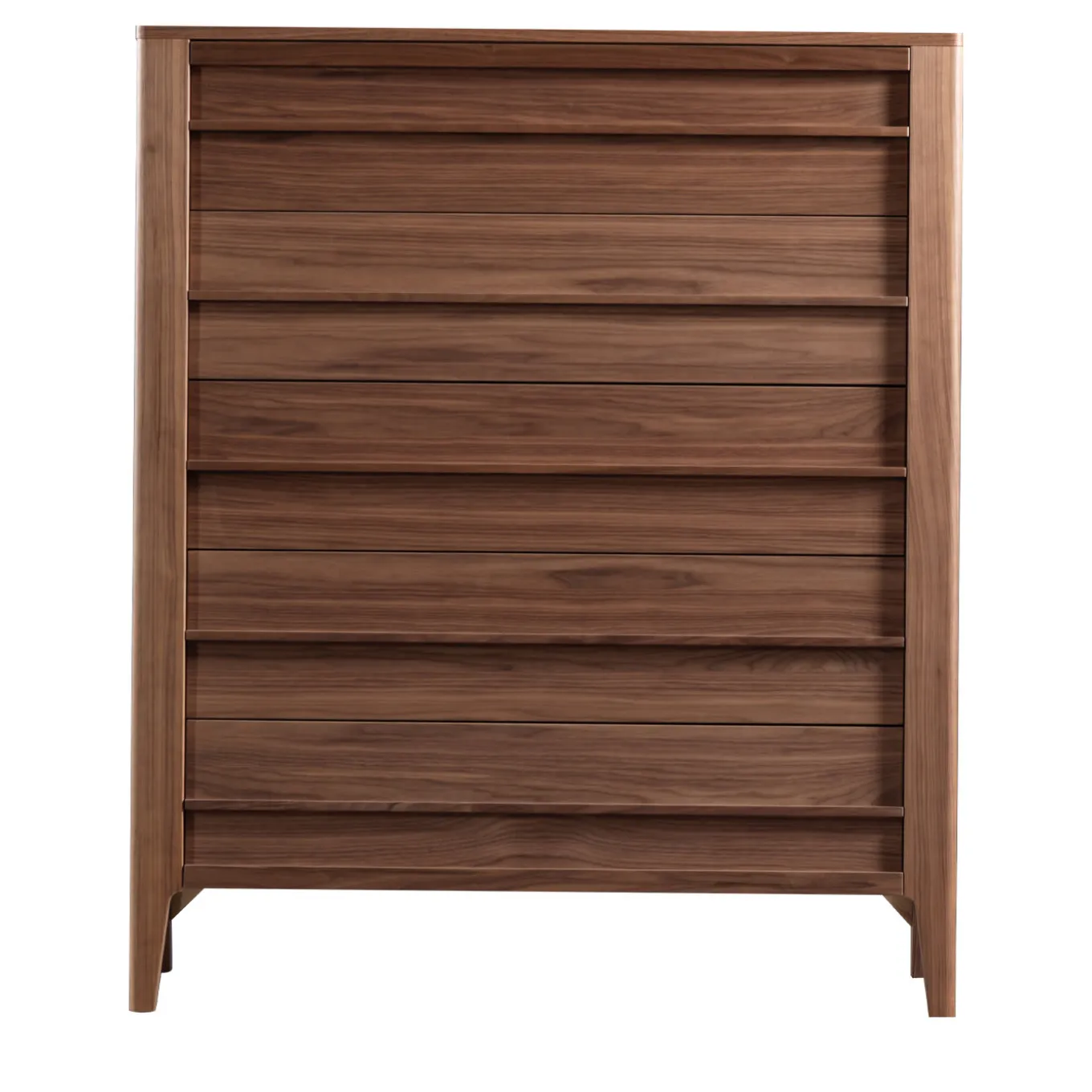 Five-Drawer Walnut Wood Dresser Modo10 Collection
