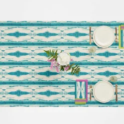 Flame Design Peacock Veronese Tablecloth