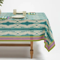 Flame Design Peacock Veronese Tablecloth