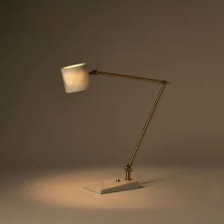 Flamingo Table Lamp in Carrara Marble