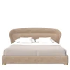 Flare 02 Upholstered Beige Velvet Bed