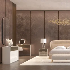 Flare White One Drawer Vanity Desk with LED Mirror